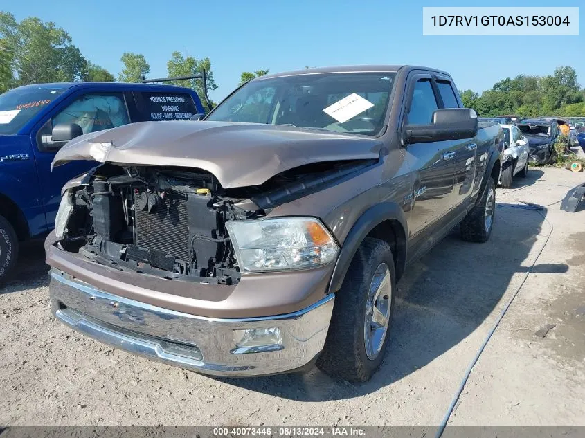 2010 Dodge Ram 1500 Slt/Sport/Trx VIN: 1D7RV1GT0AS153004 Lot: 40073446