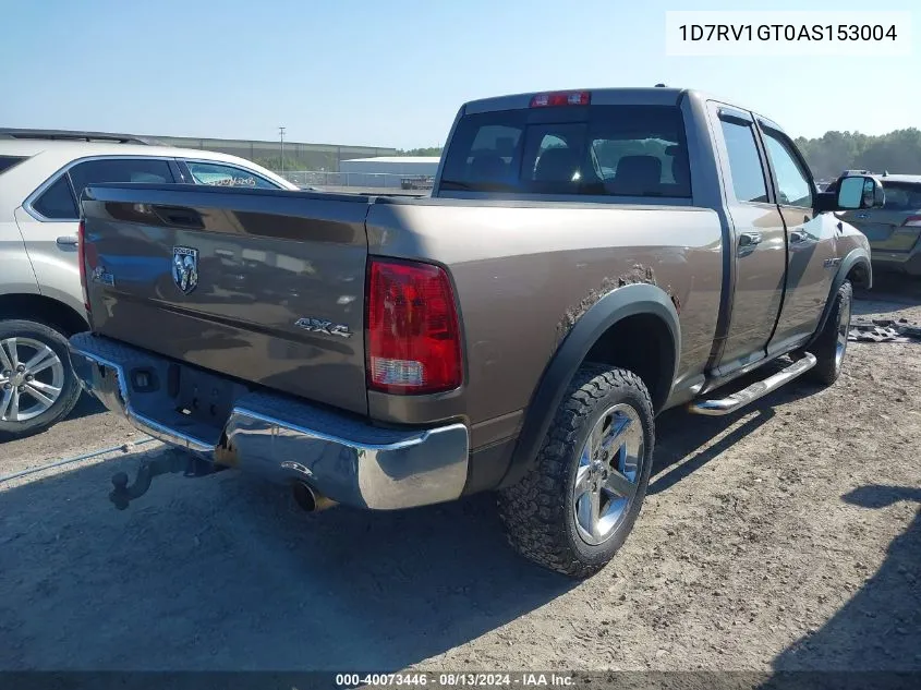 2010 Dodge Ram 1500 Slt/Sport/Trx VIN: 1D7RV1GT0AS153004 Lot: 40073446