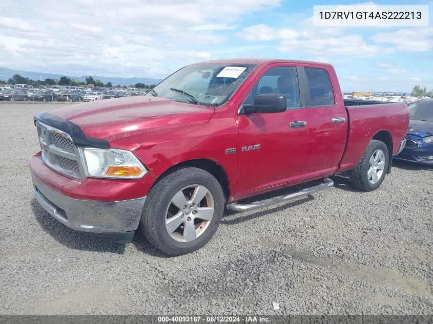 2010 Dodge Ram 1500 Slt/Sport/Trx VIN: 1D7RV1GT4AS222213 Lot: 40093167