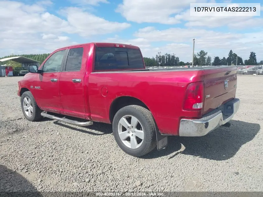 2010 Dodge Ram 1500 Slt/Sport/Trx VIN: 1D7RV1GT4AS222213 Lot: 40093167