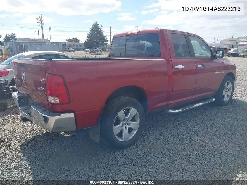 2010 Dodge Ram 1500 Slt/Sport/Trx VIN: 1D7RV1GT4AS222213 Lot: 40093167