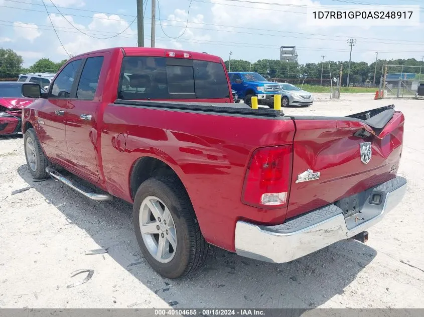 2010 Dodge Ram 1500 Slt/Sport/Trx VIN: 1D7RB1GP0AS248917 Lot: 40104685