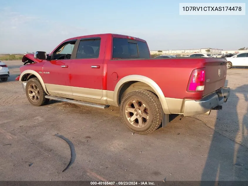 2010 Dodge Ram 1500 Laramie VIN: 1D7RV1CTXAS174478 Lot: 40165407