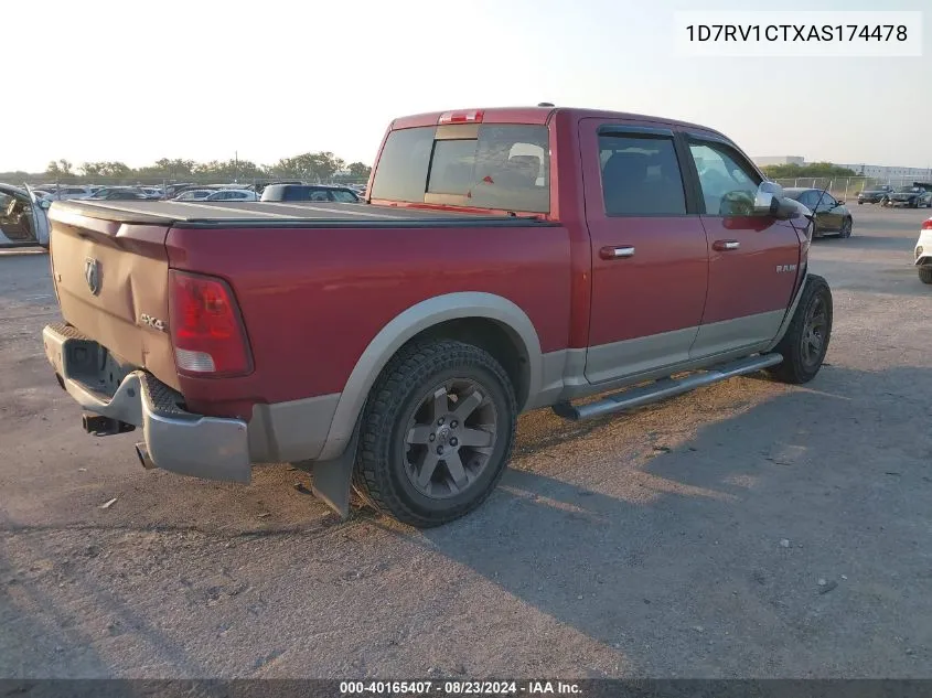 2010 Dodge Ram 1500 Laramie VIN: 1D7RV1CTXAS174478 Lot: 40165407