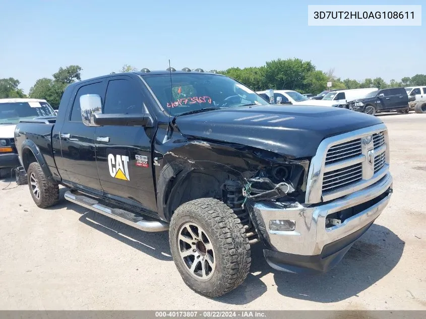 2010 Dodge Ram 2500 Laramie VIN: 3D7UT2HL0AG108611 Lot: 40173807