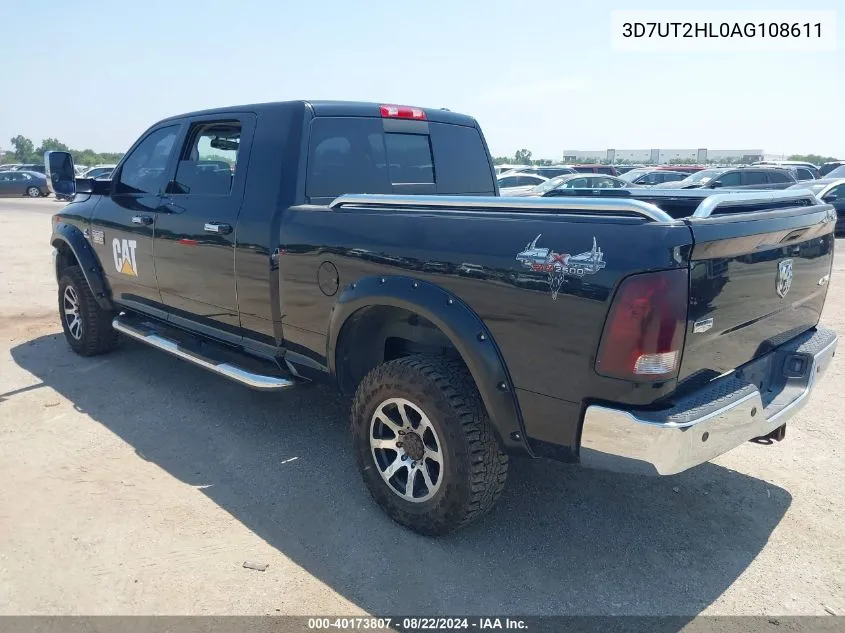 2010 Dodge Ram 2500 Laramie VIN: 3D7UT2HL0AG108611 Lot: 40173807