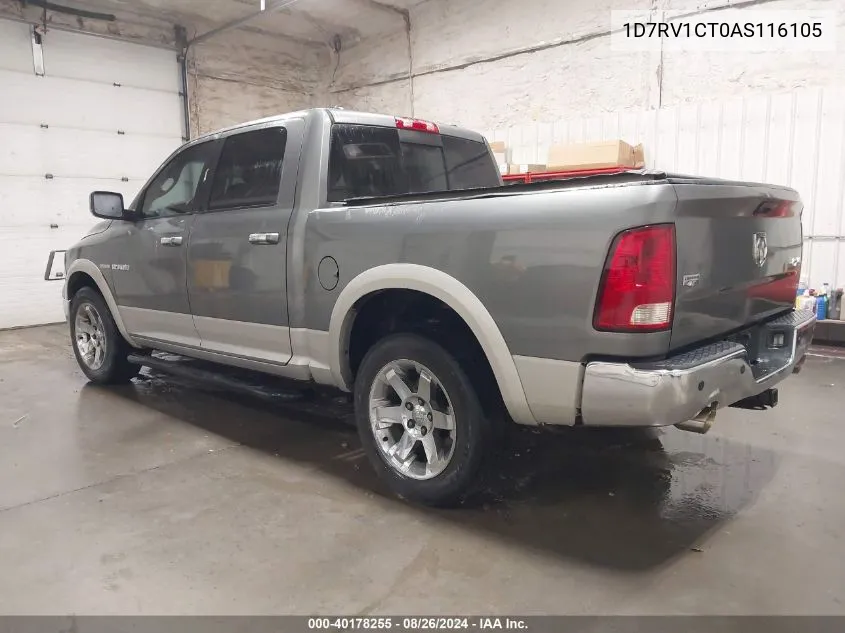 1D7RV1CT0AS116105 2010 Dodge Ram 1500 Laramie