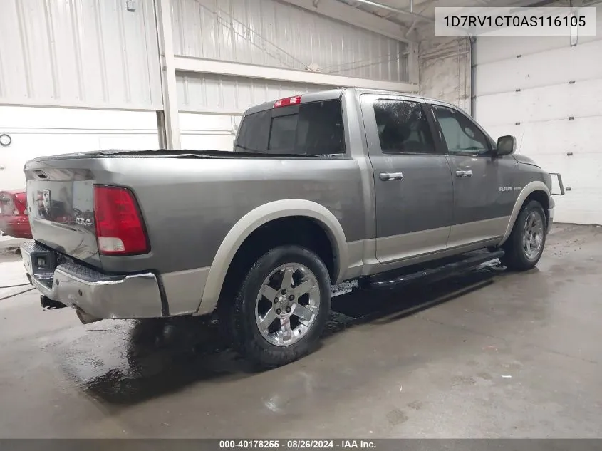 2010 Dodge Ram 1500 Laramie VIN: 1D7RV1CT0AS116105 Lot: 40178255