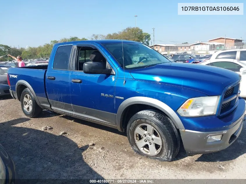 2010 Dodge Ram 1500 Slt/Sport/Trx VIN: 1D7RB1GT0AS106046 Lot: 40180771