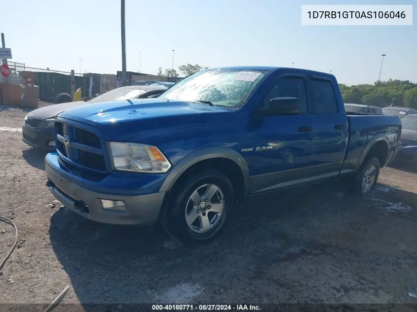 2010 Dodge Ram 1500 Slt/Sport/Trx VIN: 1D7RB1GT0AS106046 Lot: 40180771