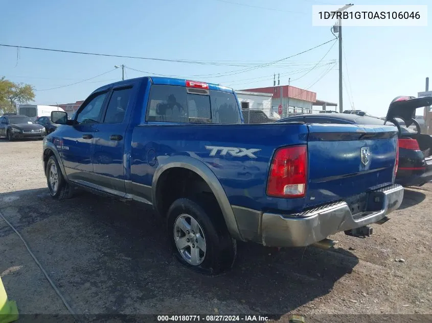 1D7RB1GT0AS106046 2010 Dodge Ram 1500 Slt/Sport/Trx