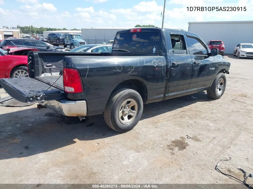 2010 Dodge Ram 1500 VIN: 1D7RB1GP5AS230915 Lot: 40260273