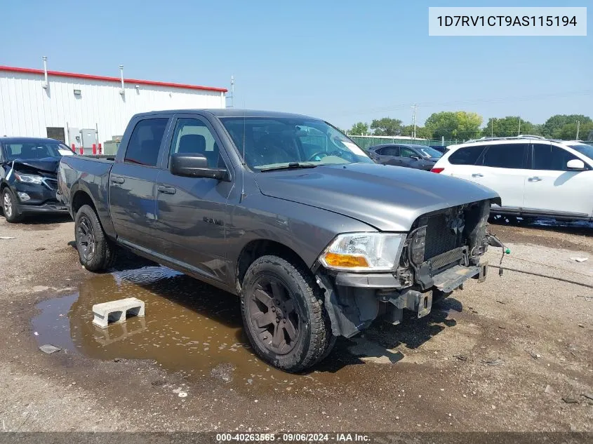 1D7RV1CT9AS115194 2010 Dodge Ram 1500 St