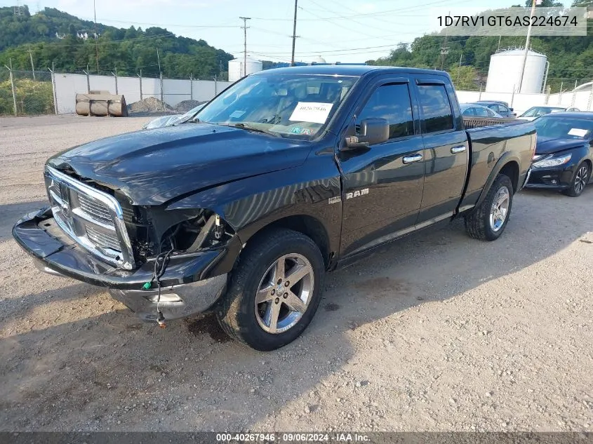 2010 Dodge Ram 1500 VIN: 1D7RV1GT6AS224674 Lot: 40267946