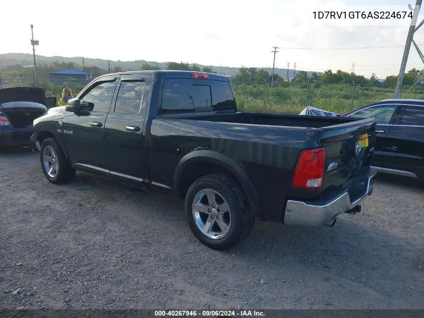 2010 Dodge Ram 1500 VIN: 1D7RV1GT6AS224674 Lot: 40267946