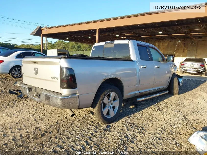 2010 Dodge Ram 1500 VIN: 1D7RV1GT6AS240373 Lot: 40288462