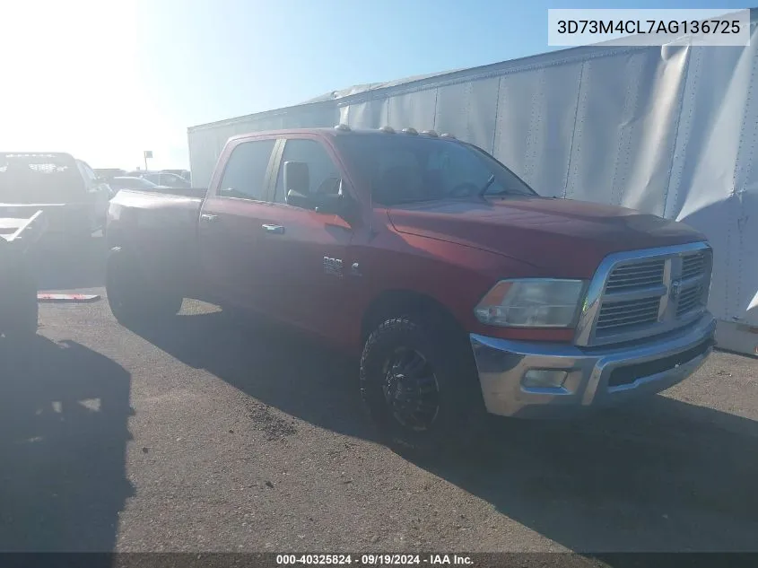 3D73M4CL7AG136725 2010 Dodge Ram 3500 Slt