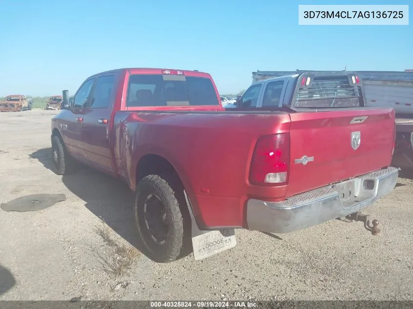 3D73M4CL7AG136725 2010 Dodge Ram 3500 Slt