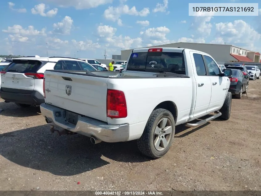 2010 Dodge Ram 1500 Slt/Sport/Trx VIN: 1D7RB1GT7AS121692 Lot: 40342187