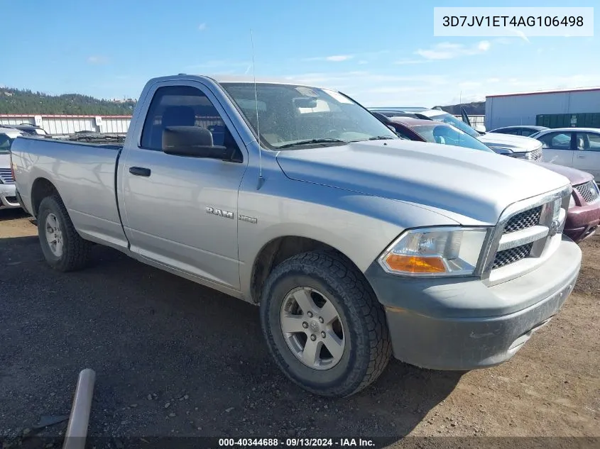 2010 Dodge Ram 1500 VIN: 3D7JV1ET4AG106498 Lot: 40344688