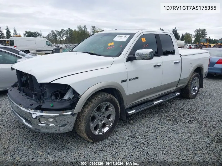 1D7RV1GT7AS175355 2010 Dodge Ram 1500 Laramie