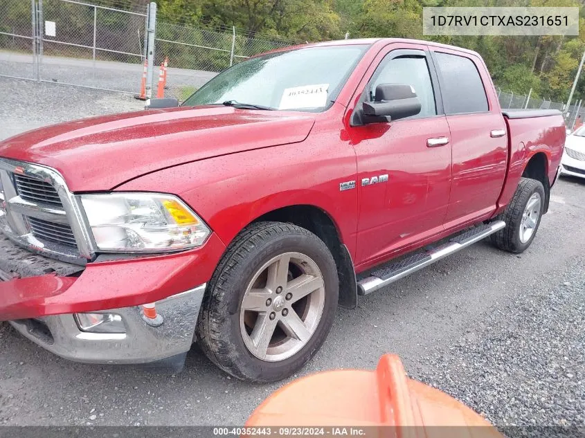 2010 Dodge Ram 1500 Slt/Sport/Trx VIN: 1D7RV1CTXAS231651 Lot: 40352443