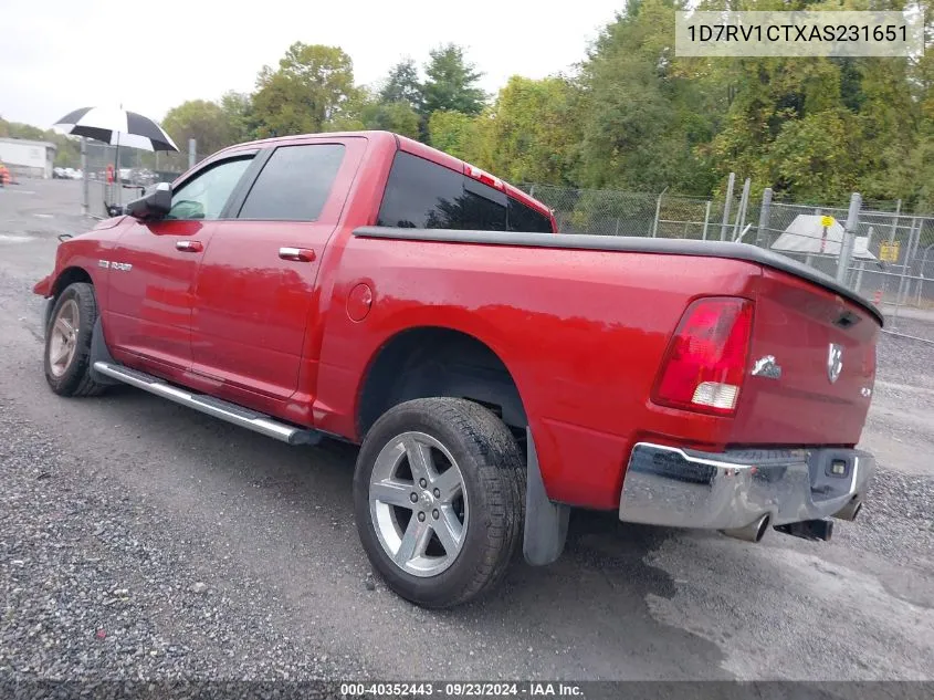 2010 Dodge Ram 1500 Slt/Sport/Trx VIN: 1D7RV1CTXAS231651 Lot: 40352443