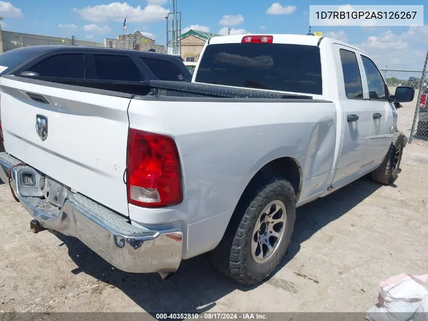 2010 Dodge Ram 1500 St VIN: 1D7RB1GP2AS126267 Lot: 40352810