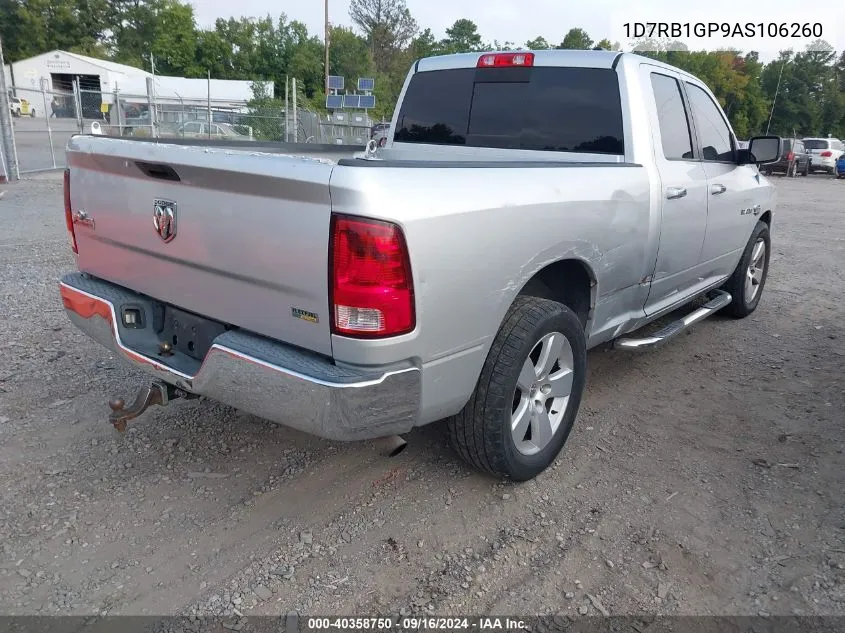 2010 Dodge Ram 1500 Slt/Sport/Trx VIN: 1D7RB1GP9AS106260 Lot: 40358750