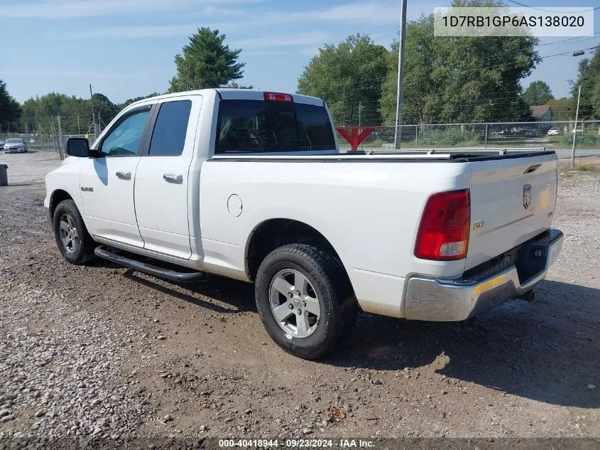 2010 Dodge Ram 1500 Slt/Sport/Trx VIN: 1D7RB1GP6AS138020 Lot: 40418944