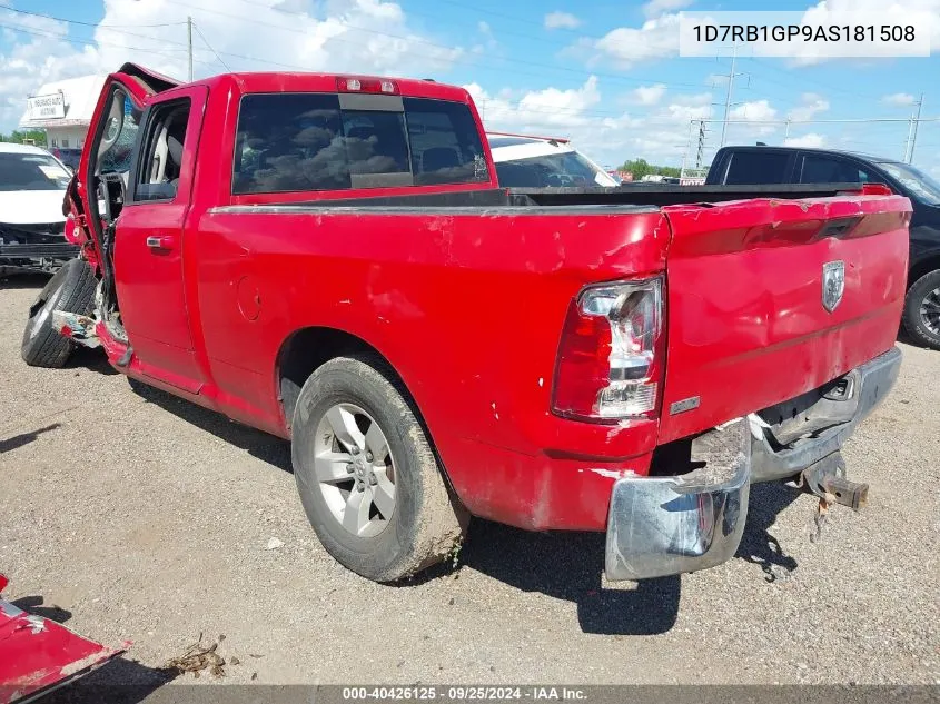 2010 Dodge Ram 1500 Slt/Sport/Trx VIN: 1D7RB1GP9AS181508 Lot: 40426125