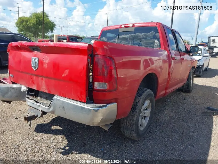 2010 Dodge Ram 1500 Slt/Sport/Trx VIN: 1D7RB1GP9AS181508 Lot: 40426125