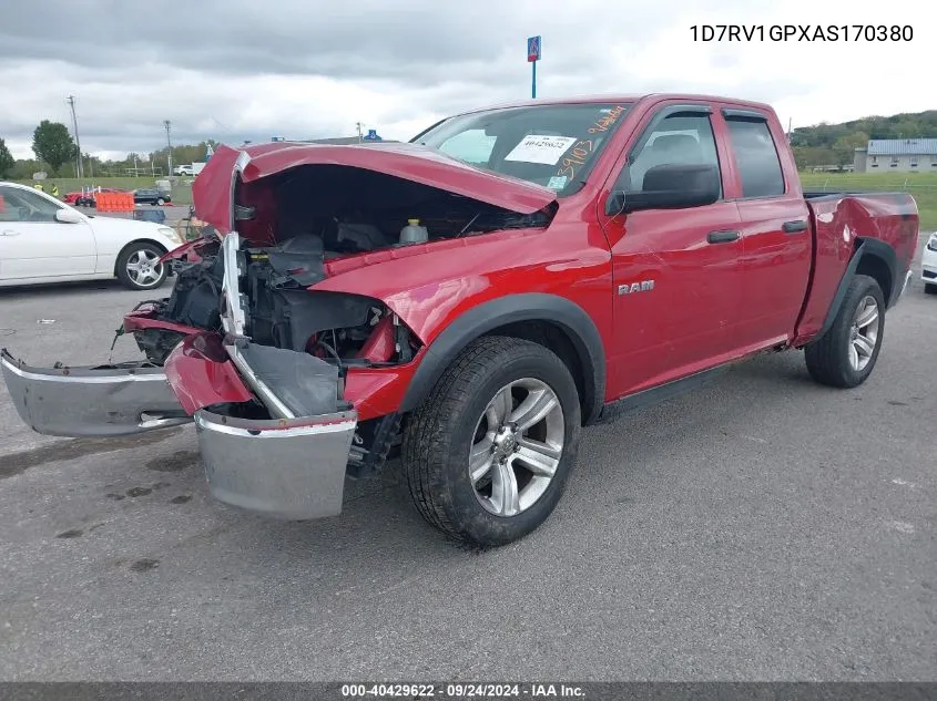 2010 Dodge Ram 1500 St VIN: 1D7RV1GPXAS170380 Lot: 40429622