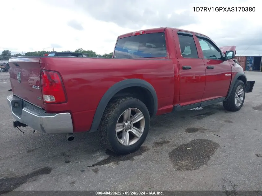 1D7RV1GPXAS170380 2010 Dodge Ram 1500 St