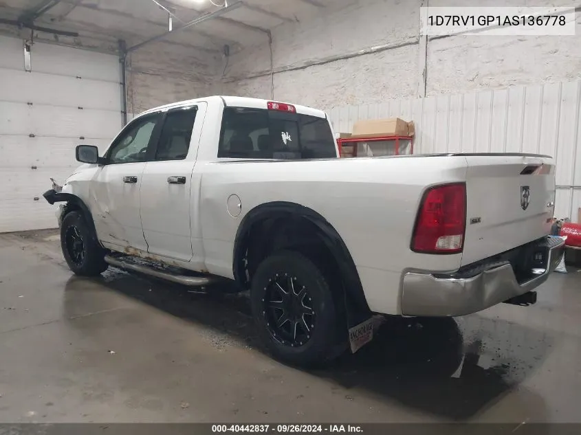 1D7RV1GP1AS136778 2010 Dodge Ram 1500 Slt/Sport/Trx