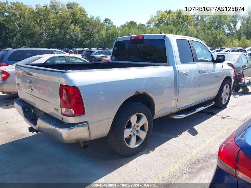 2010 Dodge Ram 1500 Slt/Sport/Trx VIN: 1D7RB1GP7AS125874 Lot: 40478881