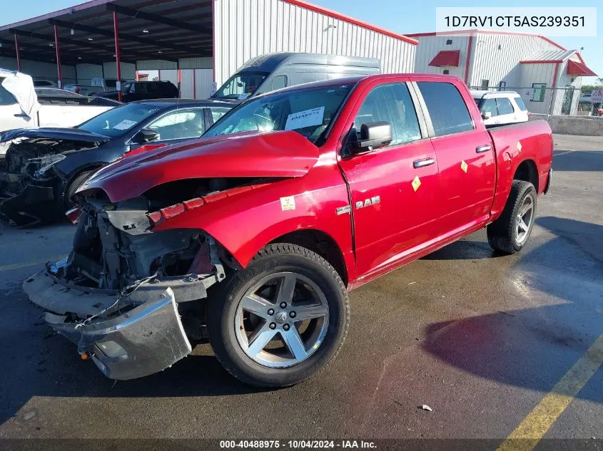 2010 Dodge Ram 1500 Slt/Sport/Trx VIN: 1D7RV1CT5AS239351 Lot: 40488975