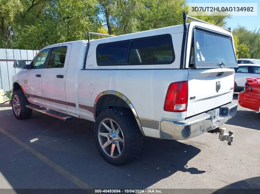 2010 Dodge Ram 2500 Slt VIN: 3D7UT2HL0AG134982 Lot: 40493694