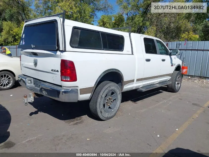 2010 Dodge Ram 2500 Slt VIN: 3D7UT2HL0AG134982 Lot: 40493694