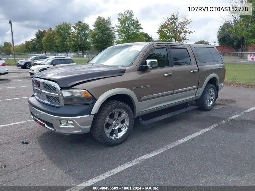 2010 Dodge Ram 1500 Laramie VIN: 1D7RV1CT0AS152778 Lot: 40495589