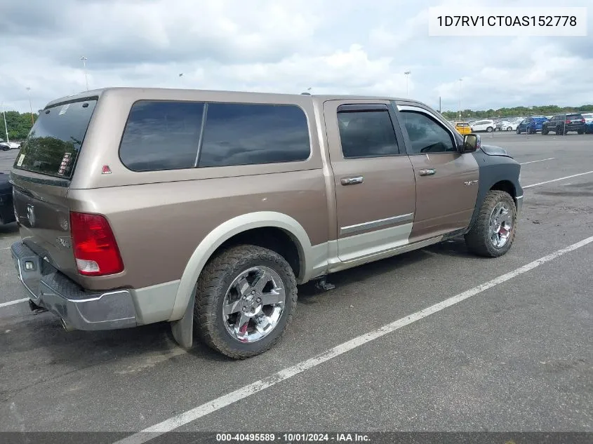 2010 Dodge Ram 1500 Laramie VIN: 1D7RV1CT0AS152778 Lot: 40495589