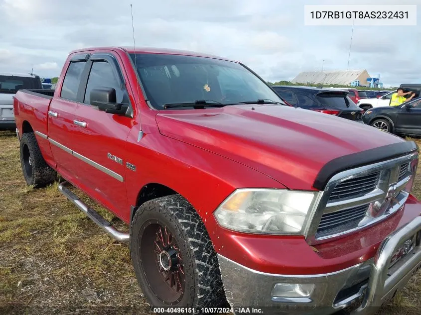 2010 Dodge Ram 1500 Slt/Sport/Trx VIN: 1D7RB1GT8AS232431 Lot: 40496151