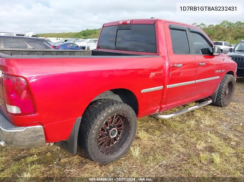 2010 Dodge Ram 1500 Slt/Sport/Trx VIN: 1D7RB1GT8AS232431 Lot: 40496151