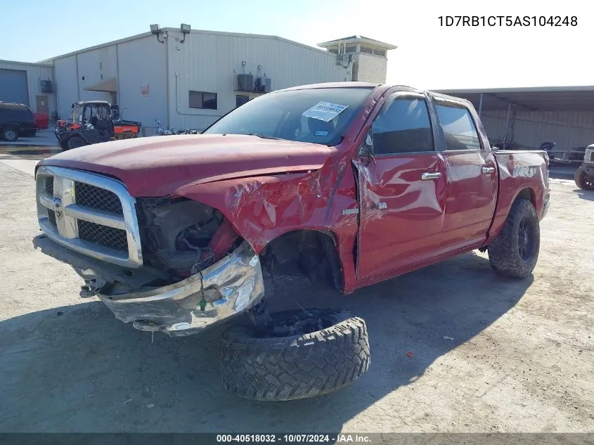 2010 Dodge Ram 1500 VIN: 1D7RB1CT5AS104248 Lot: 40518032