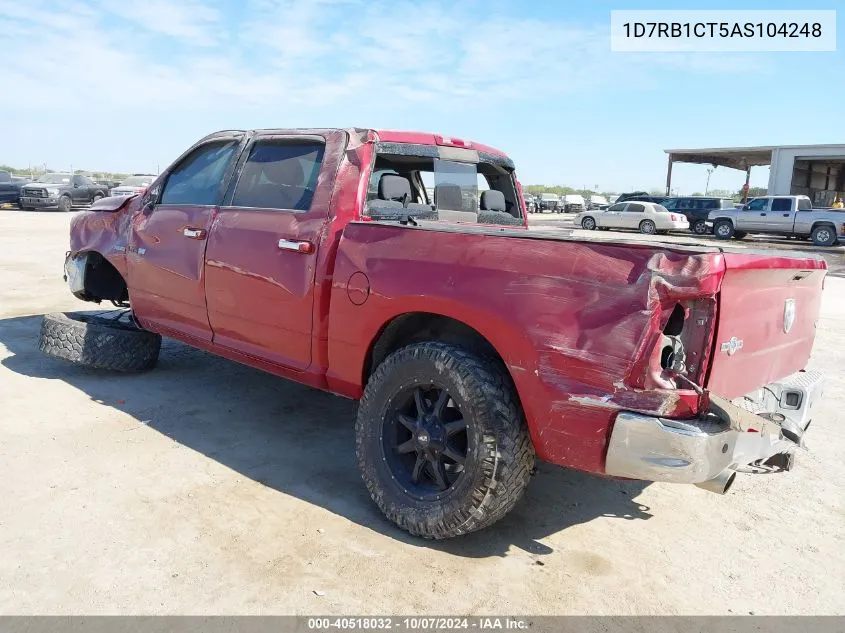 2010 Dodge Ram 1500 VIN: 1D7RB1CT5AS104248 Lot: 40518032