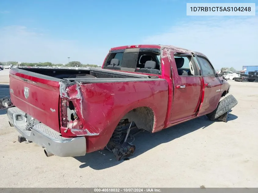 2010 Dodge Ram 1500 VIN: 1D7RB1CT5AS104248 Lot: 40518032