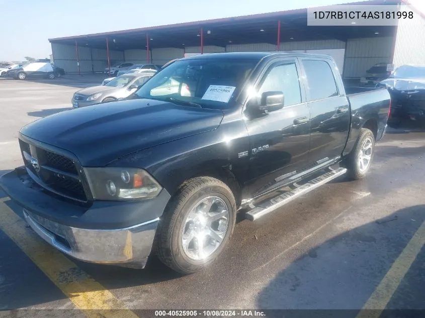 2010 Dodge Ram 1500 VIN: 1D7RB1CT4AS181998 Lot: 40525905