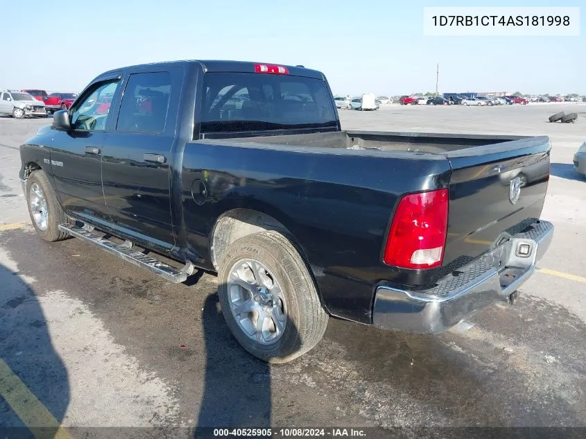 2010 Dodge Ram 1500 VIN: 1D7RB1CT4AS181998 Lot: 40525905