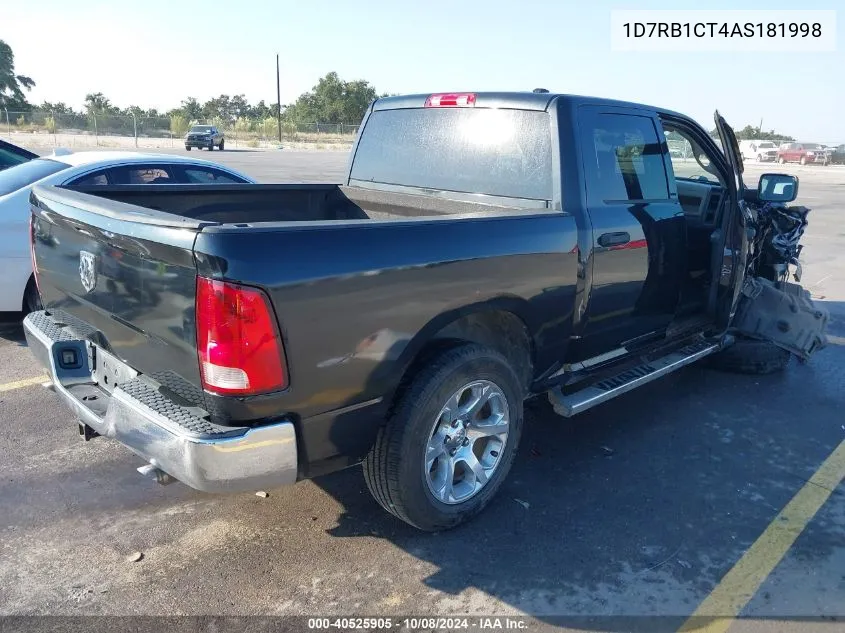 2010 Dodge Ram 1500 VIN: 1D7RB1CT4AS181998 Lot: 40525905