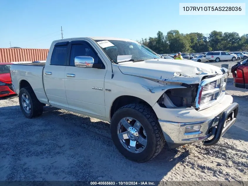 2010 Dodge Ram 1500 Slt/Sport/Trx VIN: 1D7RV1GT5AS228036 Lot: 40555603